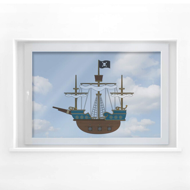 Fensterbild Piratenschiff