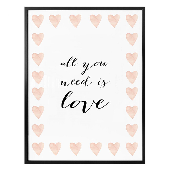 Poster Confetti & Cream - All you need is love