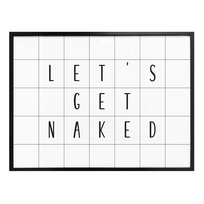Poster mit Raster - Let's get naked
