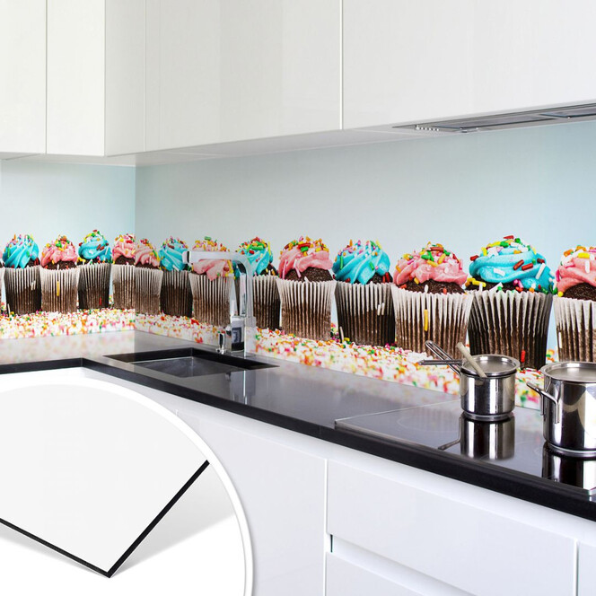 Küchenrückwand - Alu-Dibond - Party Cupcakes