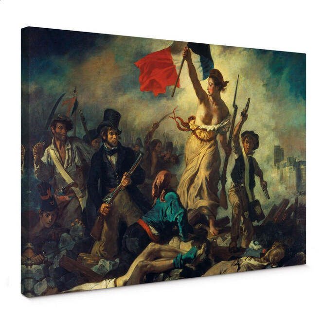Leinwandbild Delacroix - Die Freiheit führt das Volk