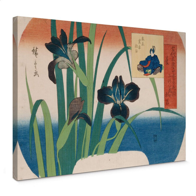 Leinwandbild Hiroshige - Schwertlilien