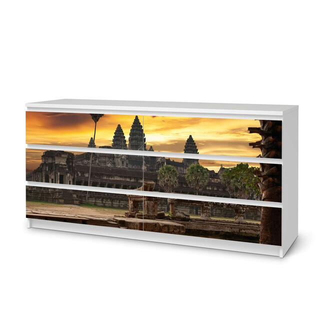 Möbelfolie IKEA Malm Kommode 6 Schubladen (breit) - Angkor Wat- Bild 1