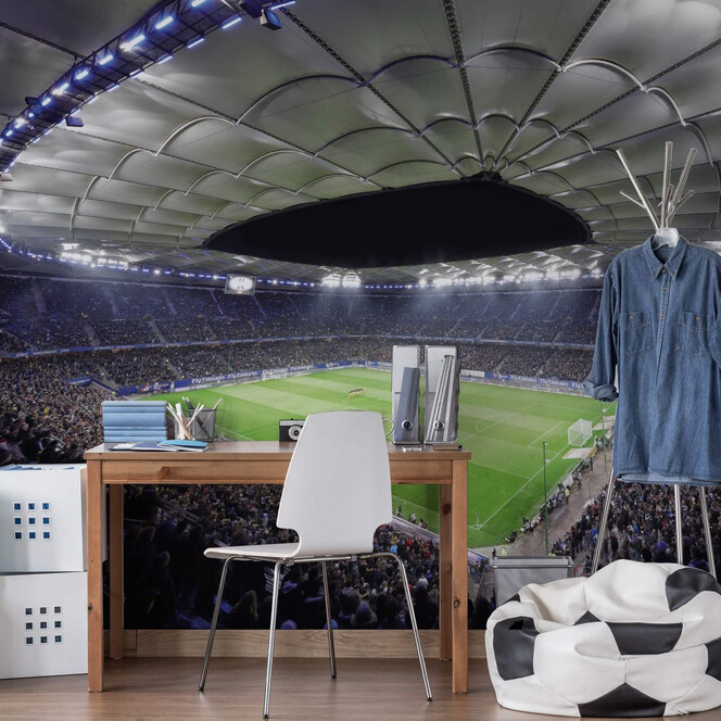 Fototapete Hamburger SV im Stadion bei Nacht - 336x260cm - Bild 1