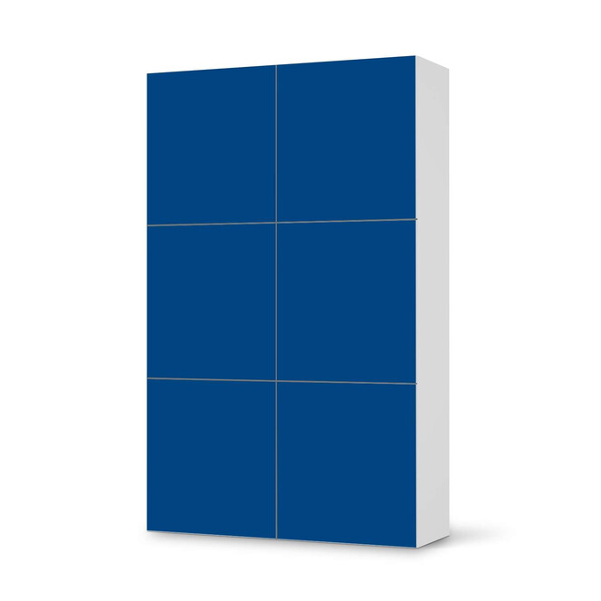 Möbel Klebefolie IKEA Besta Schrank 6 Türen (hoch) - Blau Dark- Bild 1
