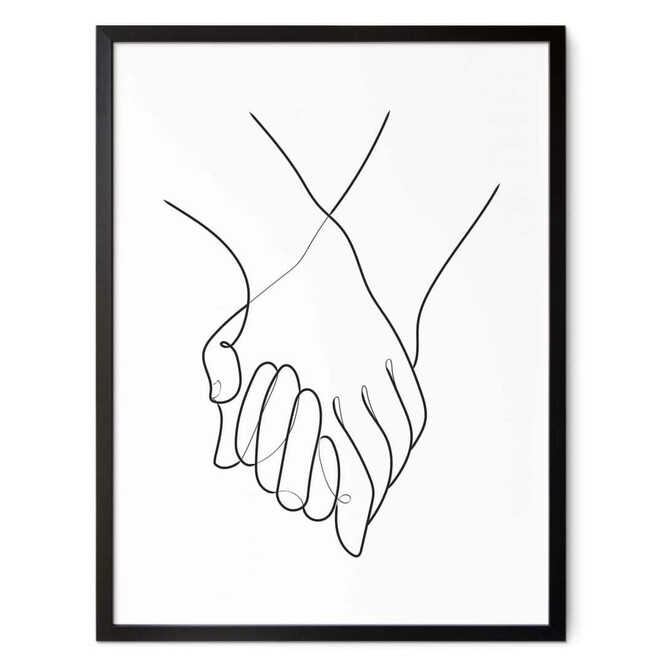 Poster 1X Studio - Line Art Hand in Hand