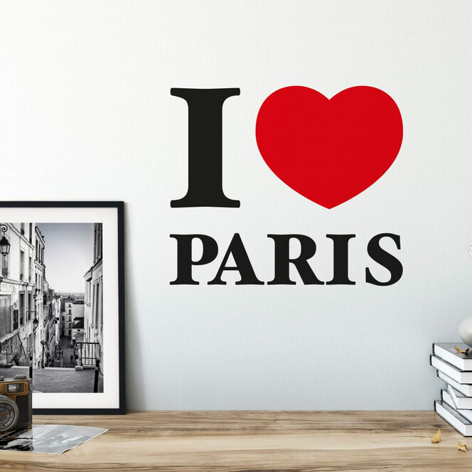Wandsticker I love Paris