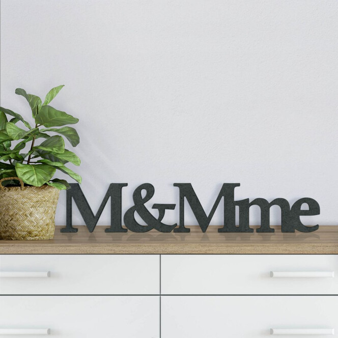 MDF-Holzbuchstaben M&Mme
