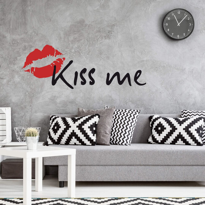 Wandtattoo Kiss me (2-farbig)