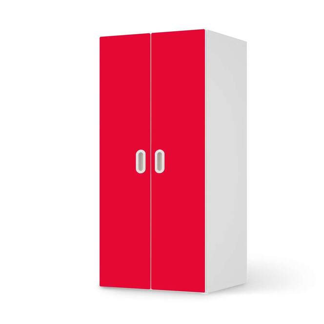 Möbelfolie IKEA Stuva / Fritids Schrank - 2 grosse Türen - Rot Light- Bild 1