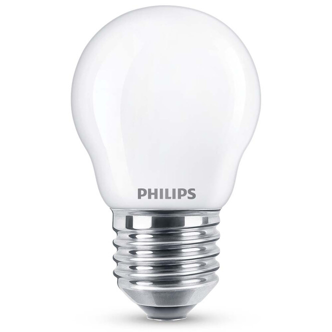 Philips LED Lampe ersetzt 40W, E27 Tropfenform P45. weiss, warmweiss, 470 Lumen, nicht dimmbar, 1er Pack Energieklasse A&&
