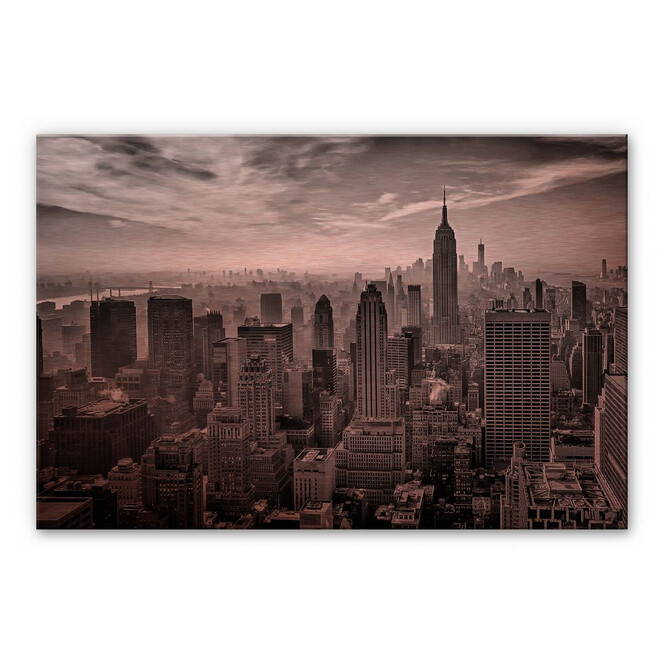 Alu-Dibond Bild mit Kupfereffekt Schilbe - Hazy Gotham