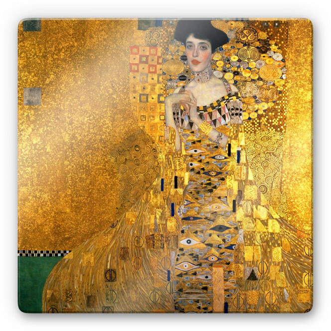 Glasbild Klimt - Bildnis der Adele Bloch-Bauer