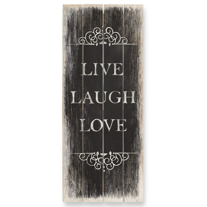 Holzbild Live Laugh Love 01 - Panorama - Bild 1