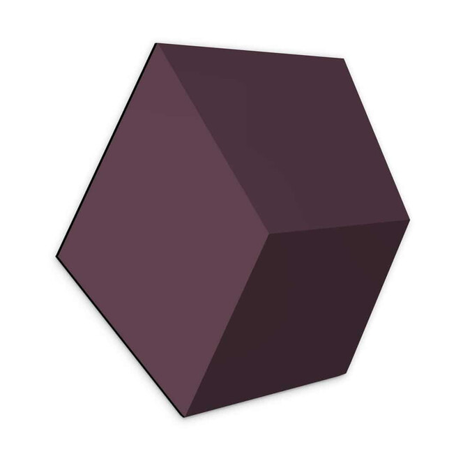 3D Hexagon - Alu-Dibond Lila