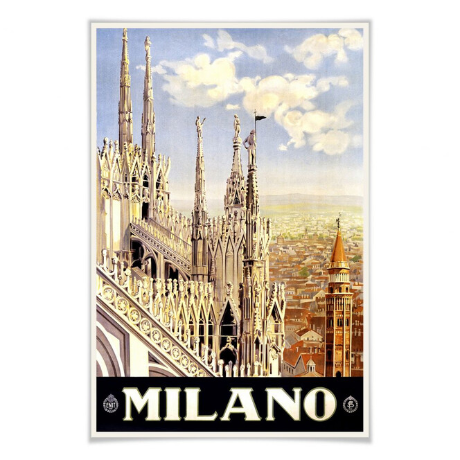 Poster Vintage Travel - Milano