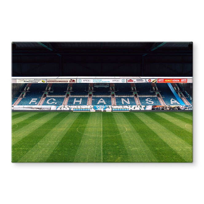 Glasbild FC Hansa Rostock Stadion Tribüne - 60x40cm - Bild 1