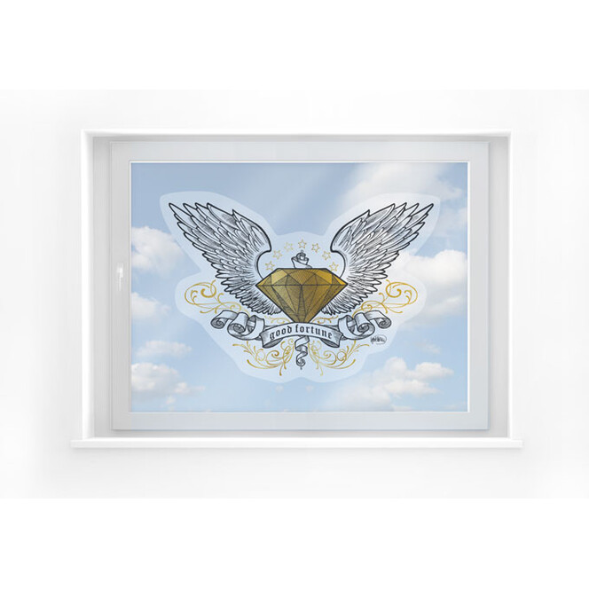 Fensterbild LA Ink Diamant mit Flügeln