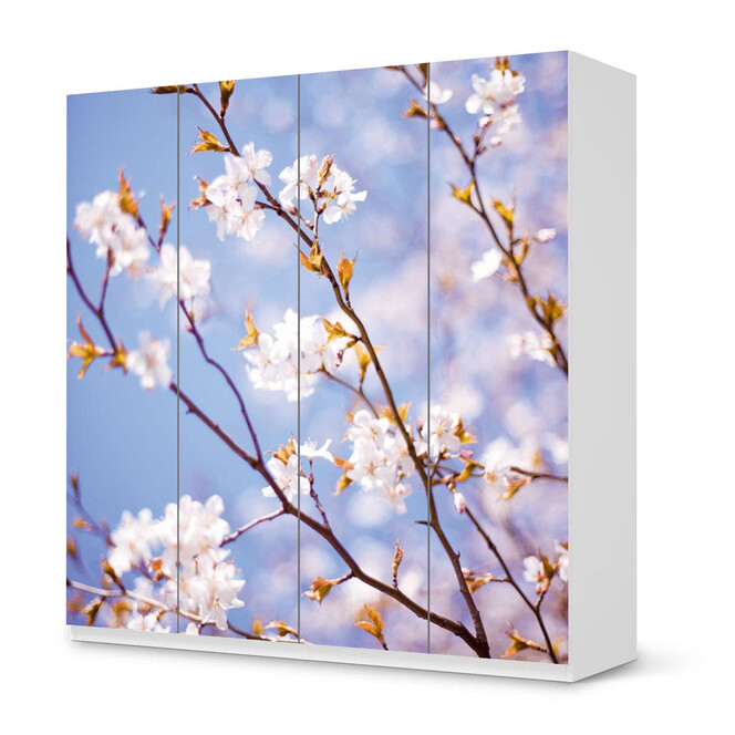 Klebefolie IKEA Pax Schrank 201cm Höhe - 4 Türen - Apple Blossoms- Bild 1
