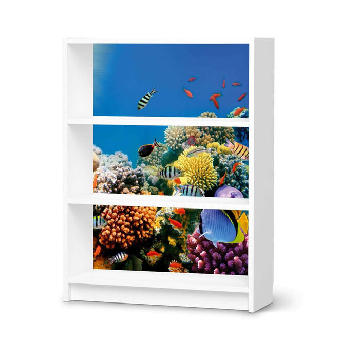 Möbelfolie IKEA Billy Regal 3 Fächer - Coral Reef- Bild 1