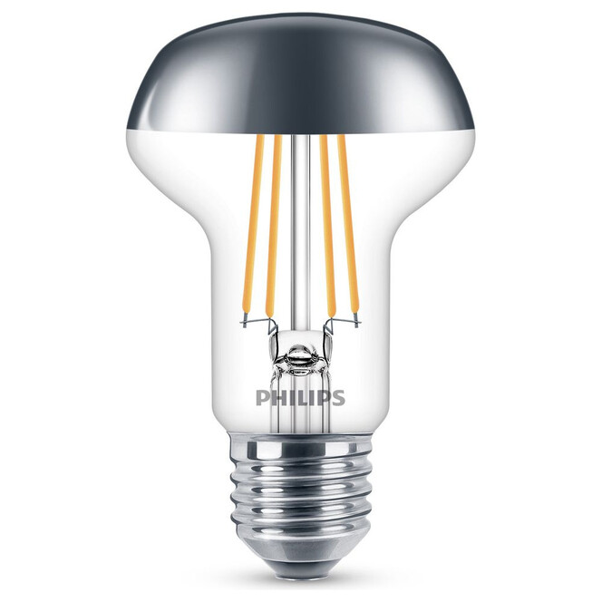Philips LED Lampe ersetzt 42W, E27 Reflektor R63. klar, warmweiss, 505 Lumen, nicht dimmbar, 1er Pack Energieklasse A&&
