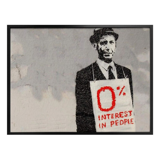 Poster Banksy - Zero interest in people