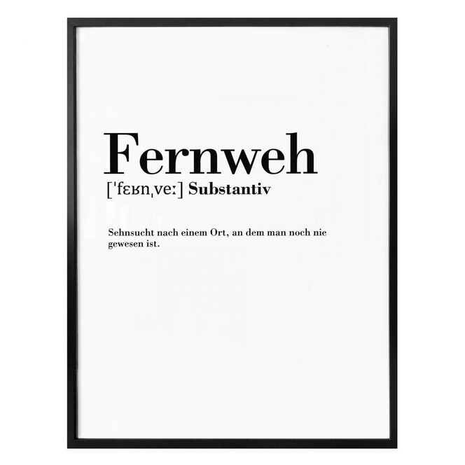 Poster Grammatik Fernweh