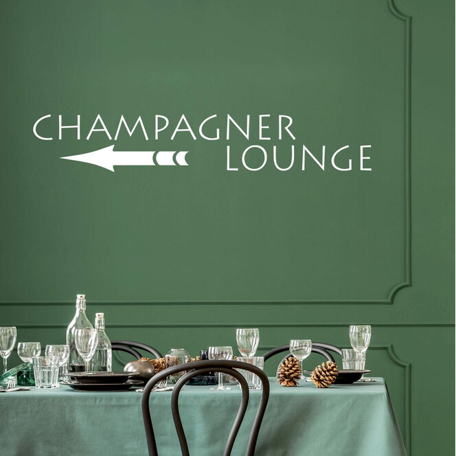Wandtattoo Champagner Lounge