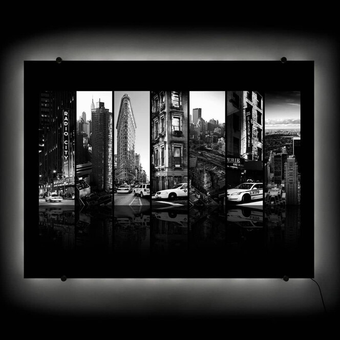 LED Wandbild Hugonnard - New York Scenes - 80x60cm - Bild 1
