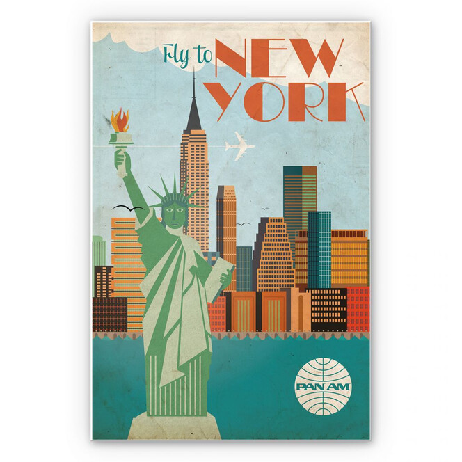 Wandbild PAN AM - Fly to New York