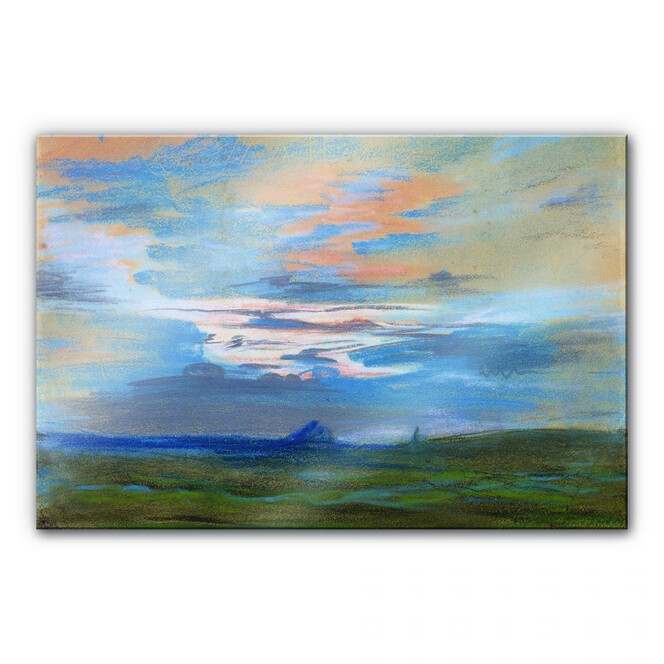 Acrylglasbild Delacroix - Himmelsstudie bei Sonnenuntergang