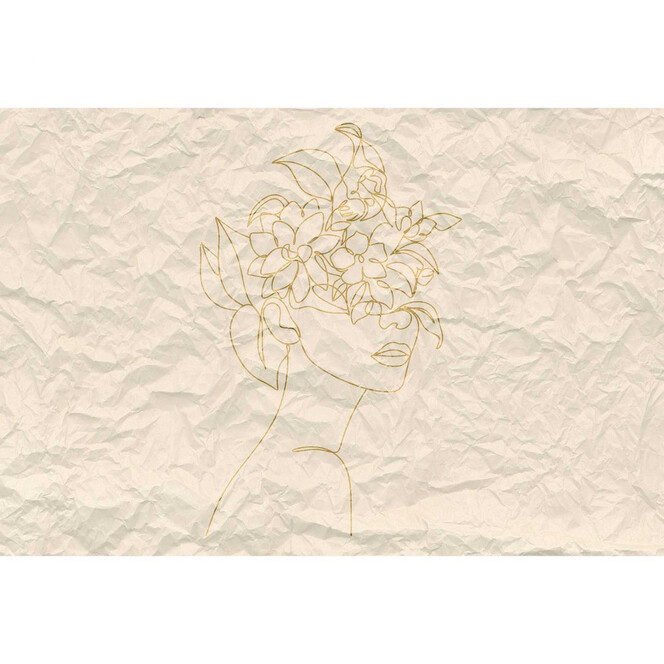 Livingwalls Fototapete ARTist Paper Face in Papier Optik beige - Bild 1