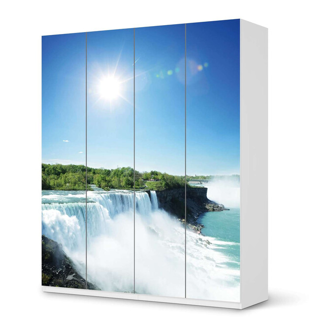 Möbelfolie IKEA Pax Schrank 236cm Höhe - 4 Türen - Niagara Falls- Bild 1