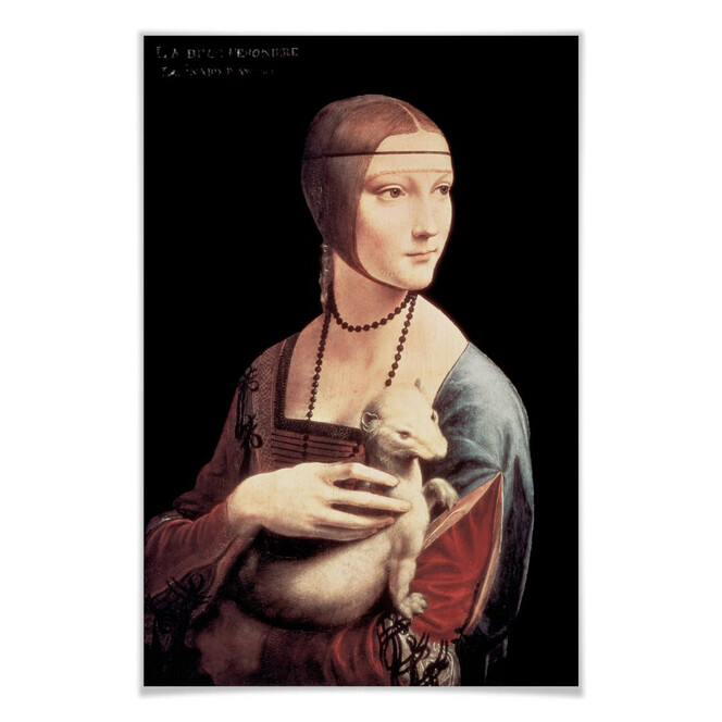 Poster da Vinci - Die Dame mit dem Hermelin