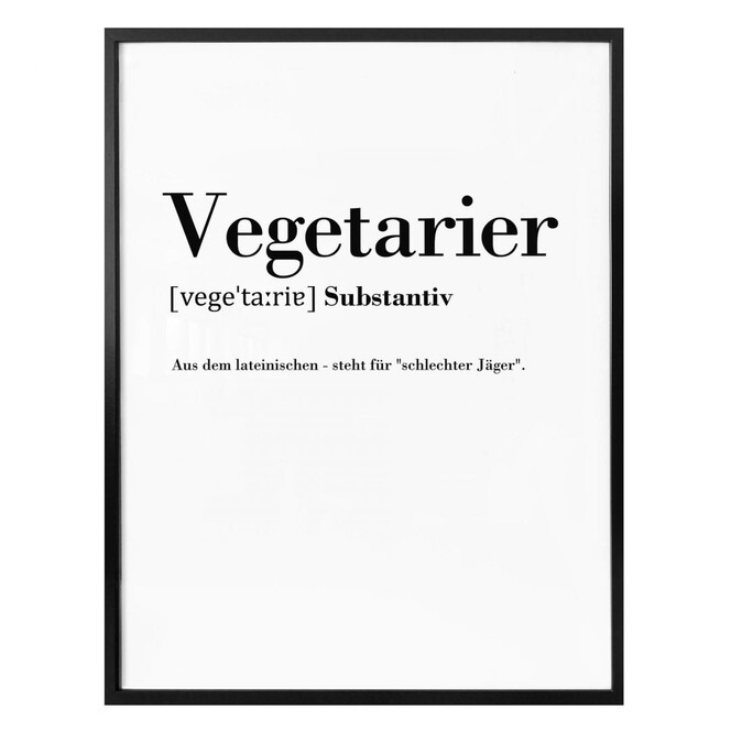 Poster Grammatik - Vegetarier
