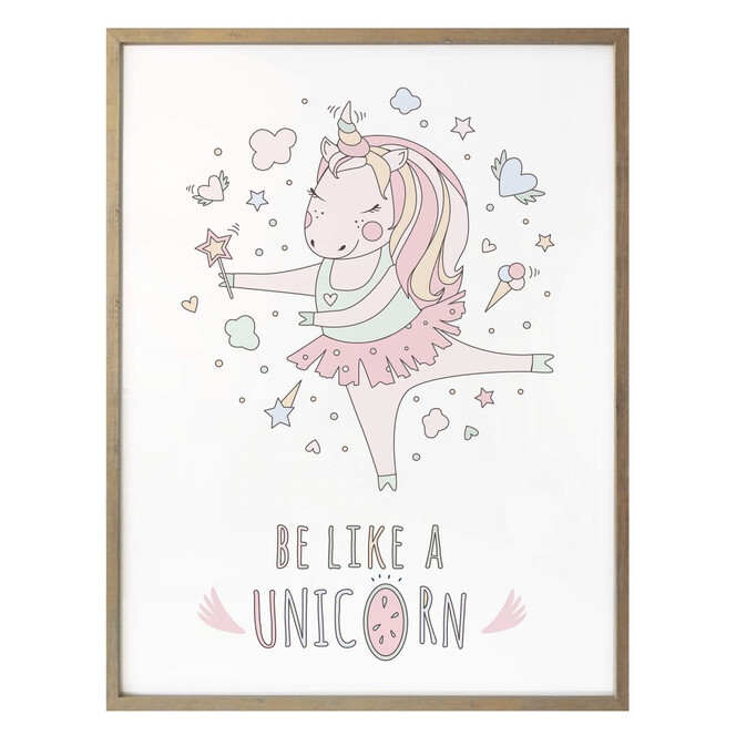 Poster Kvilis - Be like a Unicorn - Einhorn Ballerina