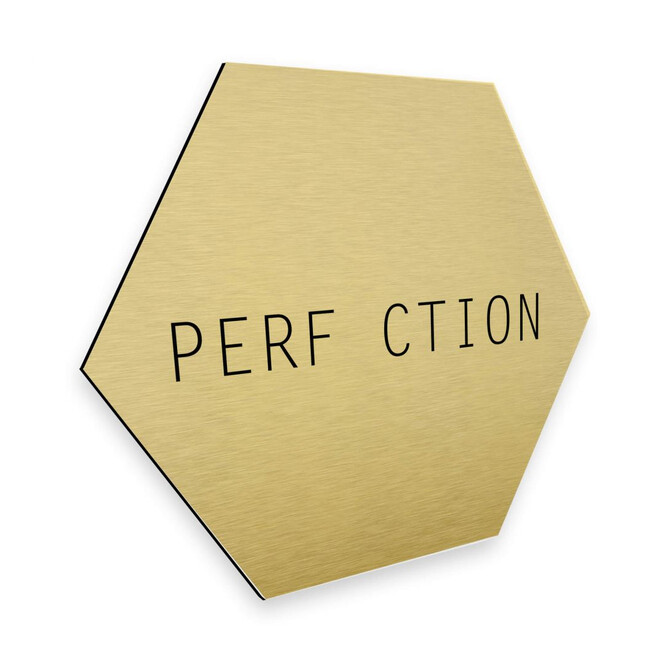 Hexagon - Alu-Dibond-Goldeffekt Nordic Creators - Perfection