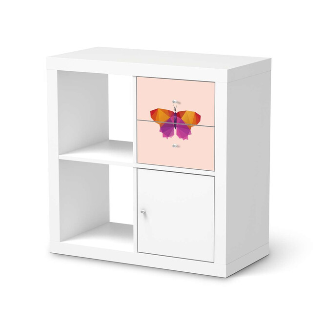 Möbelfolie IKEA Kallax Regal Schubladen - Origami Butterfly- Bild 1