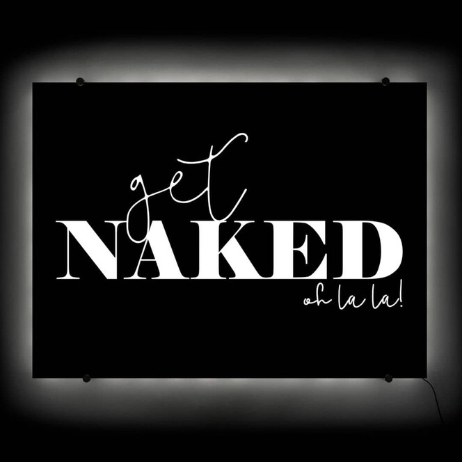 LED Wandbild Get Naked - 80x60cm - Bild 1