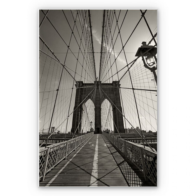 Wandbild Brooklyn Bridge Perspektive
