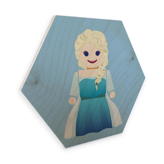 Hexagon - Holz Birke-Furnier Gomes - Elsa Frozen Spielzeug