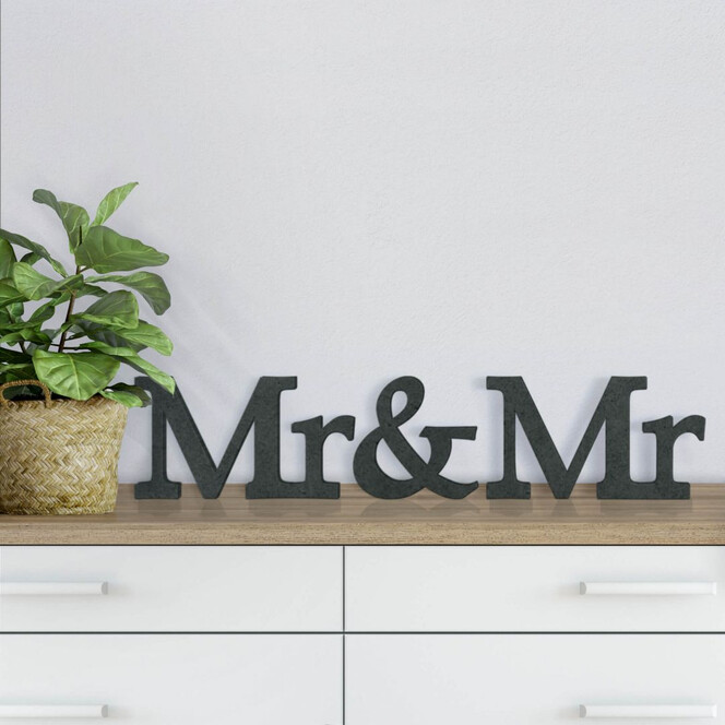 MDF-Holzbuchstaben Mr&Mr Serife