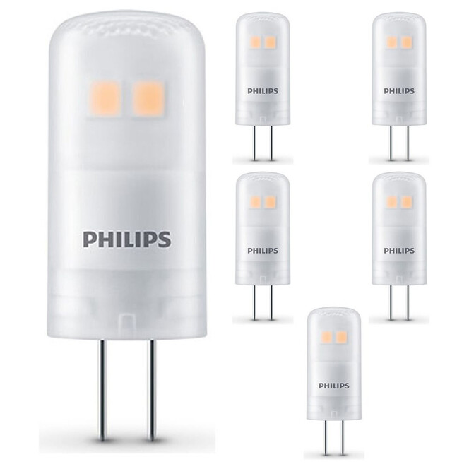 Philips LED Lampe ersetzt 10W, G4 Brenner, warmweiss, 115 Lumen, nicht dimmbar, 6er Pack Energieklasse A&&