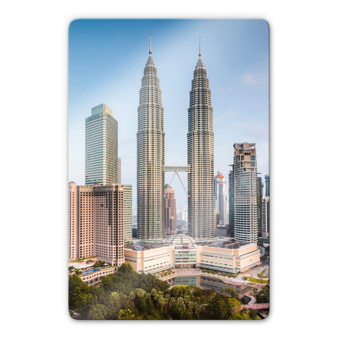 Glasbild Colombo - Petronas Towers in Kuala Lumpur