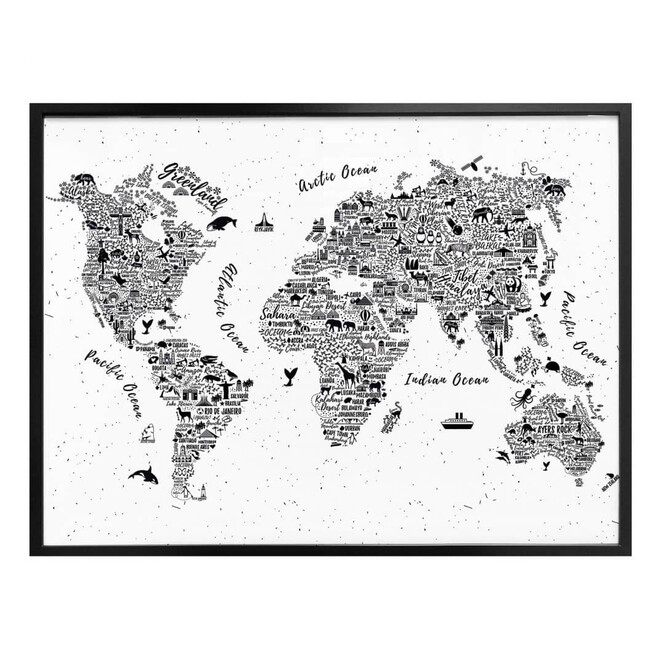 Poster Weltkarte - Around the world