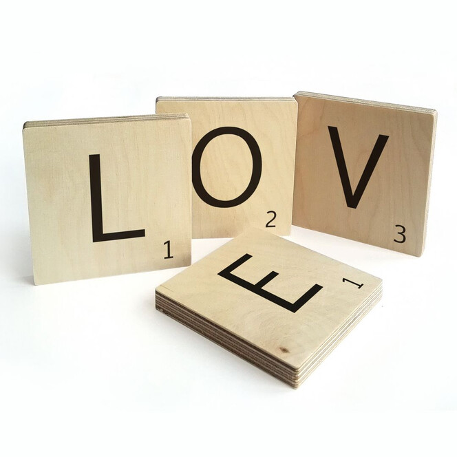 Holzbuchstaben Buchstabensteine Love