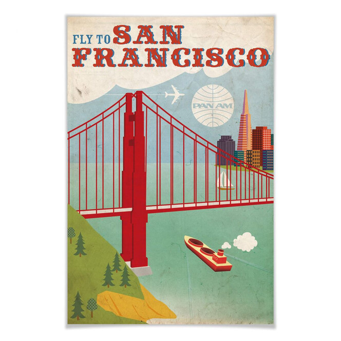 Poster PAN AM - Fly to San Francisco