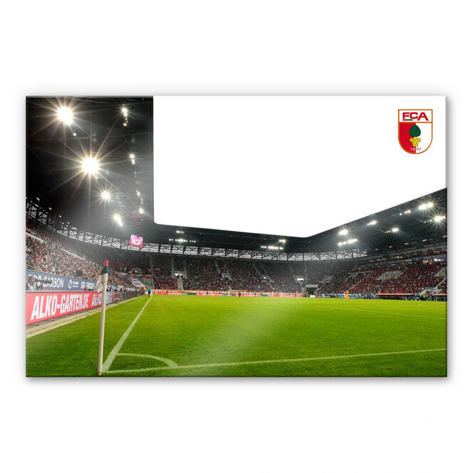 Acrylglasbild FC Augsburg Stadion Eckfahne