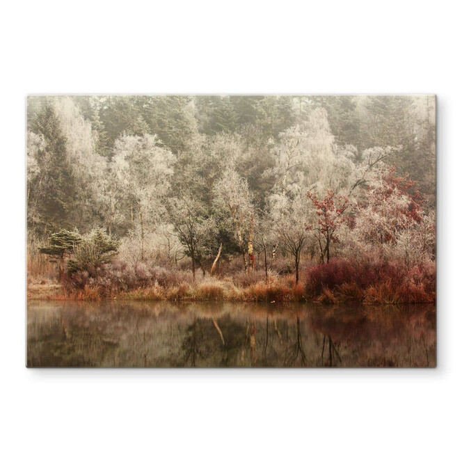 Glasbild van Dongen - Gefrorener Wald