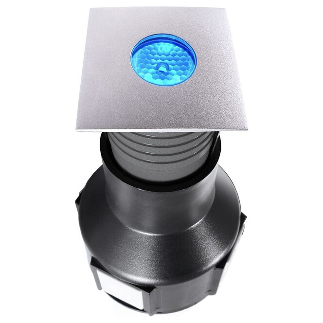 LED Bodeneinbauleuchte Easy Square II RGB in Silber und Transparent x3.5W IP67